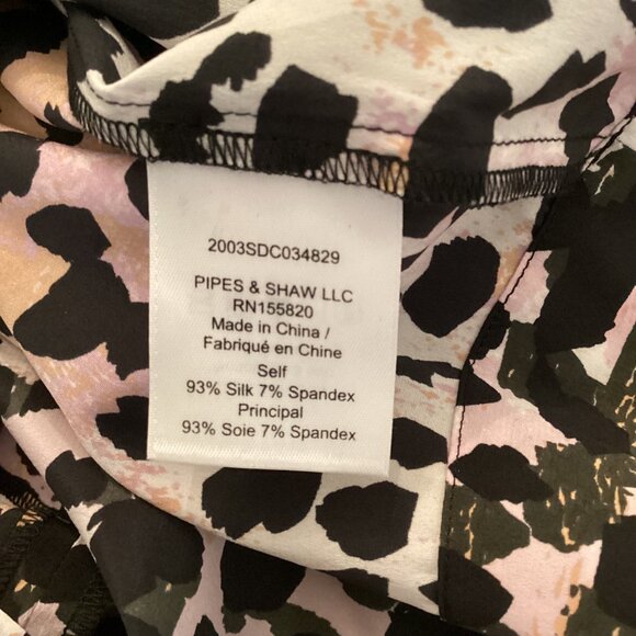 Veronica Beard Top Size 10 Lety Leopard‎ Print Silk Blend Blouse - Picture 8 of 9